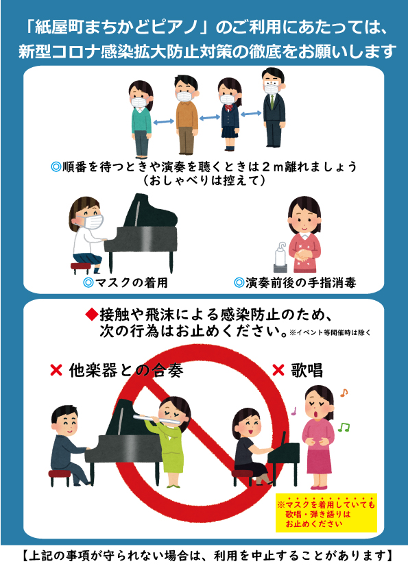 新型コロナウイルス感染拡大防止対策および禁止事項